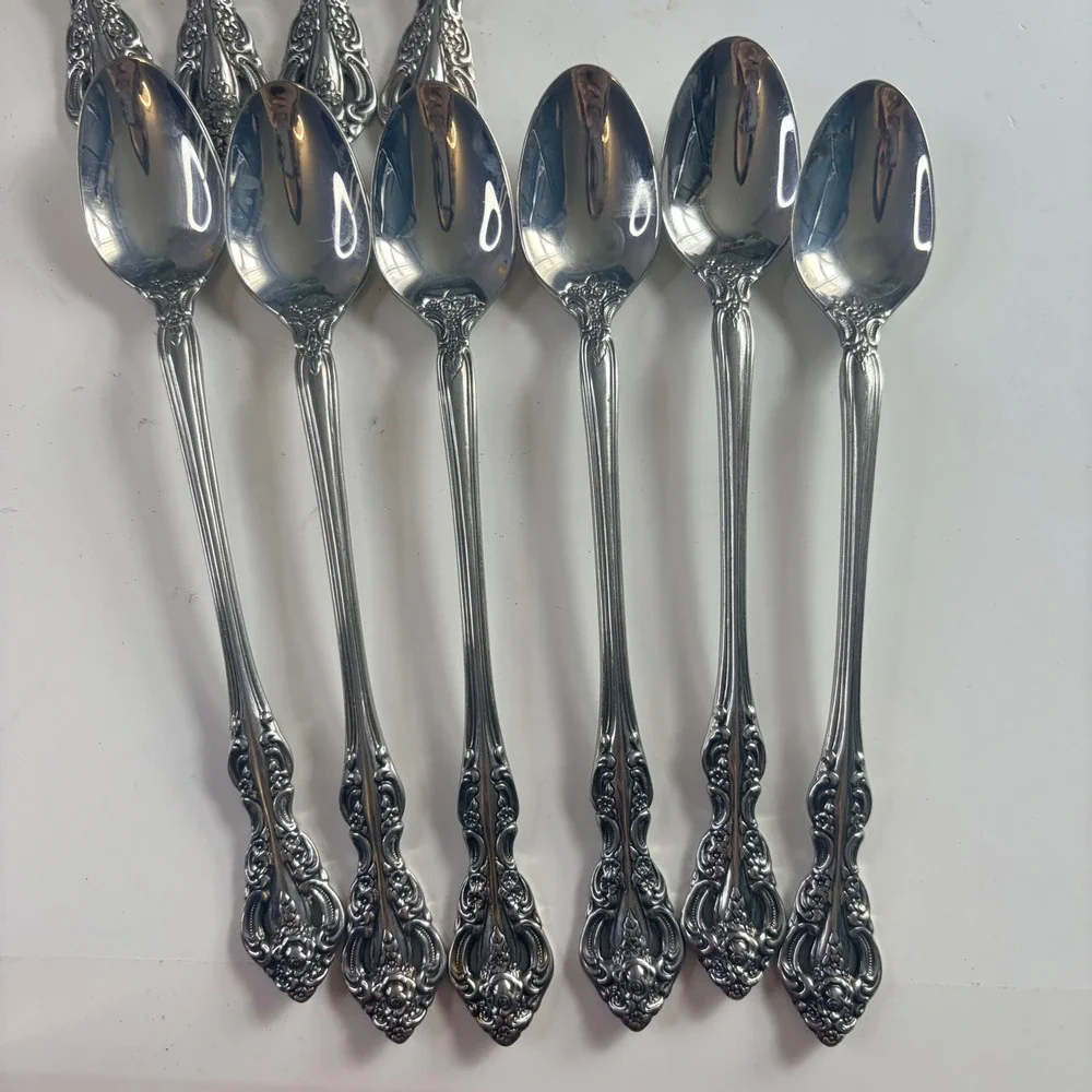 Oneida Michelangelo Silver Countess Pattern Silverplate Spoon Set 18pc